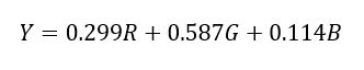YCbCr Conversion Equation